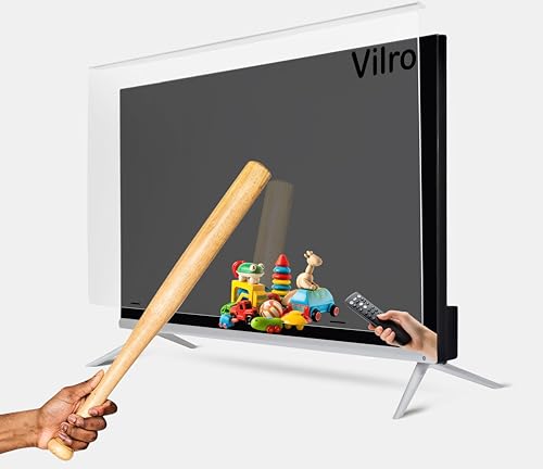 Image of 40 Inch TV Screen Protector - Tempered Glass Guard, Anti-Glare, LED LCD Crystal Clear 9H Surface Unbreakable,UV protection,Plasma,Hardness,Anti Glare,Scratch Resistant,Strong & Durable
