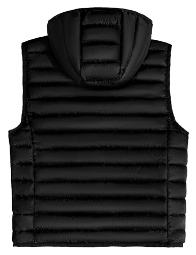 Little Donkey Andy Boys Winter Puffer Vest Packable Lightweight Faux Down Hooded Sleeveless Jacket 6-14 Years2