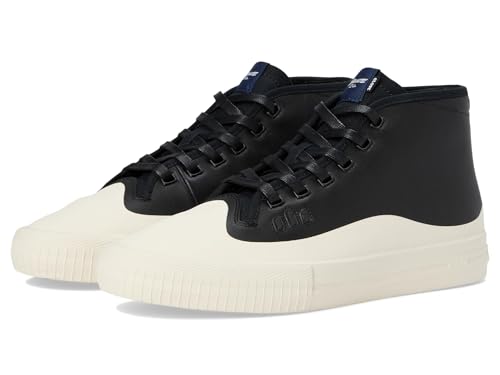 Globe Men's Gillette Mid Skate Shoe, Black Leather, 11.5