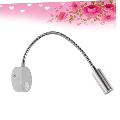 Lampe de lecture LED murale encastrable luminaire de chevet chaud orientable argent