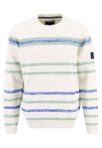 FYNCH-HATTON Lässiger Baumwoll-Pullover mit modernen Streifendesign...