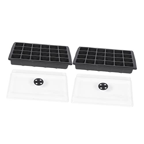 BESPORTBLE 2 Bandejas De Germinación para Plántulas De 24 Agujeros Bandejas De Germinación para Semillas De Guisantes Germinación De Semillas Bandeja para Cultivo Interior Bandeja para