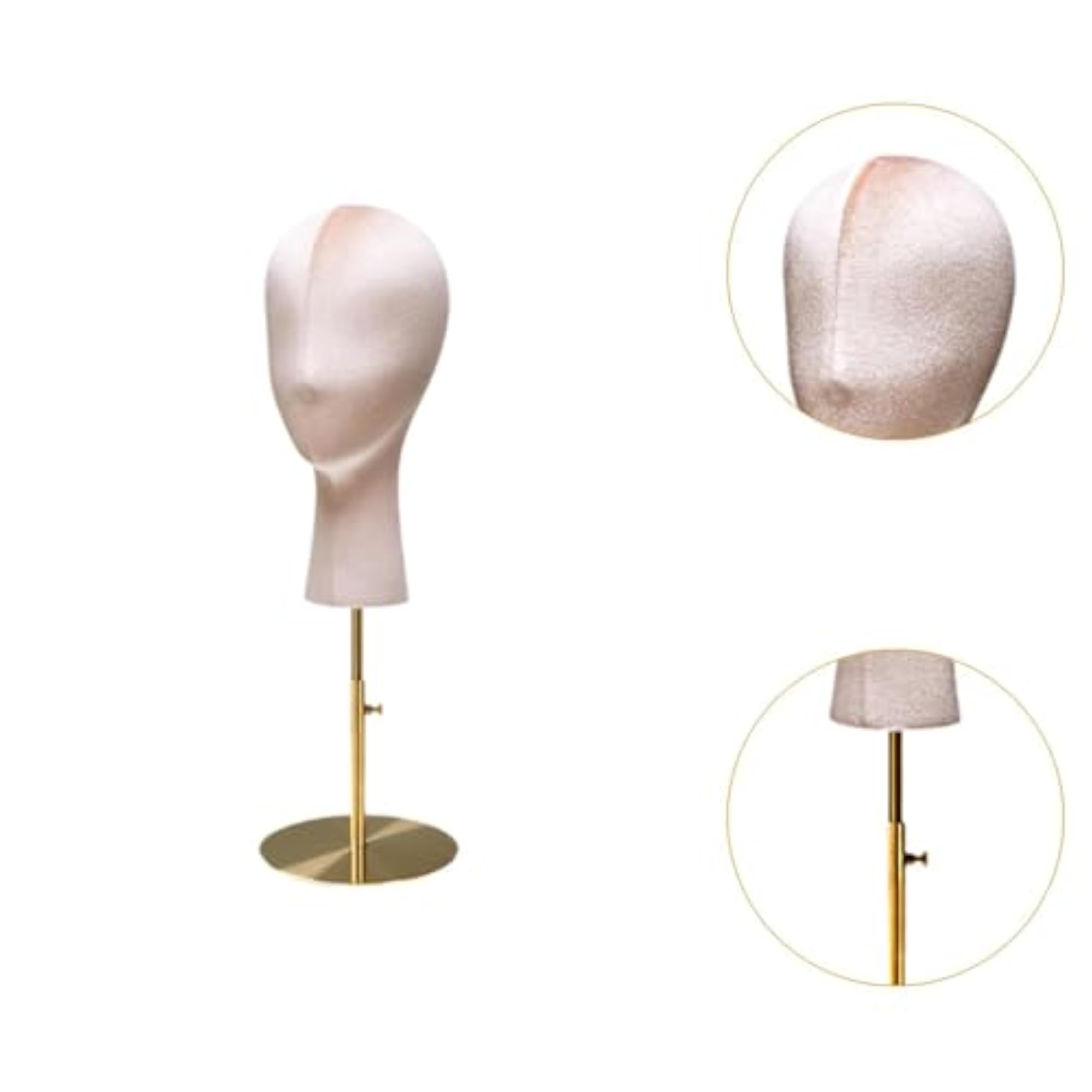 Mannequin Head Hat Rack for Jewelry and Wigs, Pink