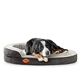 Laifug Memory Foam Oval Dog Bed (31x21x7Inches, Grey), Orthopedic Dog Bed for Dogs with Durable...