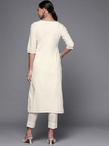 Image of Libas Womens Yoke Design Cotton Straight Kurta for Women Suit