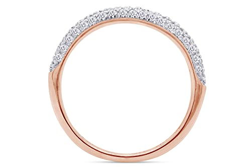 SAVEARTH DIAMONDS 1/4 Carat Round Cut Lab Created Moissanite Diamond Engagement Wedding Band Ring In 14k Gold Over Sterling Silver Jewelry For Women (0.25 Cttw)4