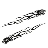 MJXTSUTH Pegatinas Rayas Capó Coche para Hyundai Sonata 2004-2009,Calcomanías Stripe Lateral Calcomanía Falda Techo Modificado Body Accesorios,A1-Black