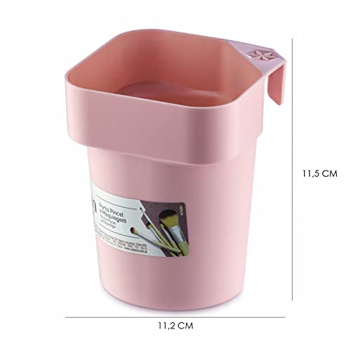 Porta Pincel de Maquiagem, Cor Rosa, Linha Hana, Ordene