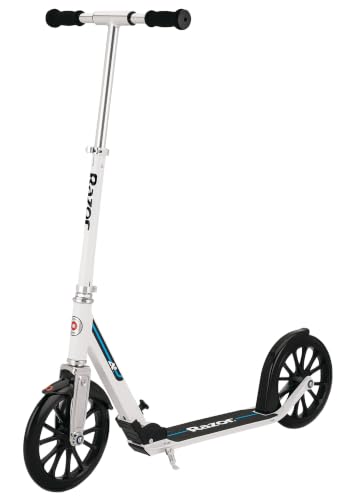 Razor A6 Tretroller für Kinder ab 8 Jahren, extra hoher Lenker und längeres Deck, 25,4 cm Urethan-Räder, Anti-Rassel-Technologie, für Fahrer bis zu 100 kg