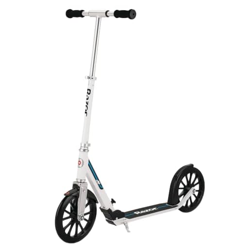Razor A6 Kick Scooter for Kids Ages 8+ - Extra-Tall Handlebars & Longer Deck, 10" Urethane Wheels, Anti-Rattle Technology, For Riders Up to 220 lbs