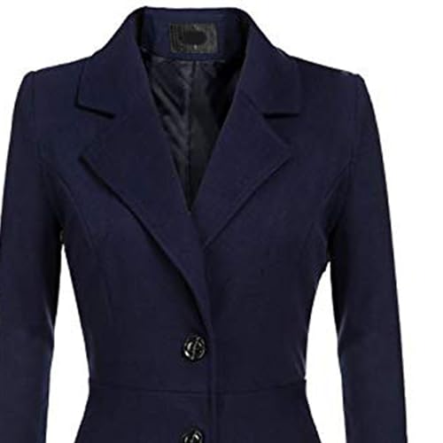 Maiyifu-GJ Women's Long Wool Dresses Coat Elegant Single Breasted Lapel Collar Overcoat Fall Winter Trench Coats Jackets4