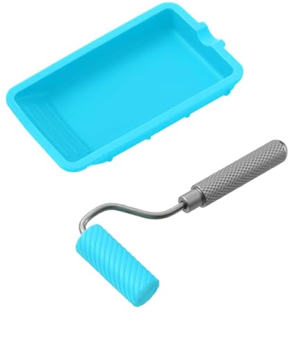 T TAKONE Rouleau à colle pour bois, application rapide et uniforme, rouleau à colle réutilisable pour artisanat, projets de collage en bois (bleu)