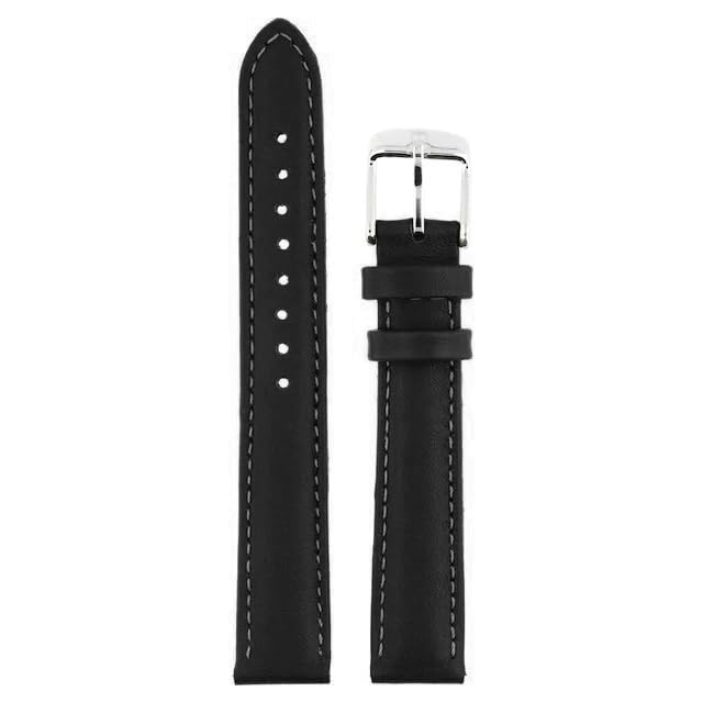Image of ADAMO 22mm Croco Design Genuine Leather Watch Strap for Men & Boys | Ultra Slim 3mm Thickness Compatible with Tita-n Edge & Similar Watches | Formal & Casual Wear | Silver Buckle | Strap Only