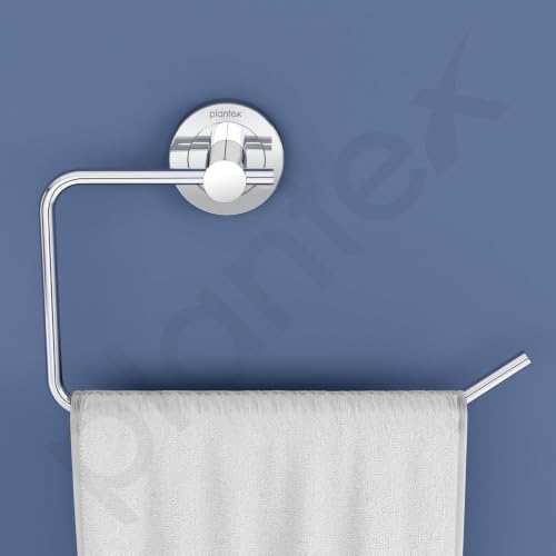 Image of Plantex Stainless Steel Towel Ring for Bathroom /Towel Hanger for Wash Basin /Bathroom Accessories (Chrome) - Pack of 3