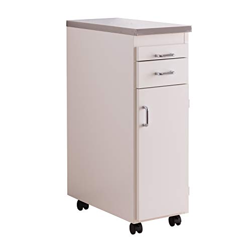 ライフスタイリングショップ キッチンワゴン ホワイト 幅25×奥行55×高さ80cm dm-c615-25