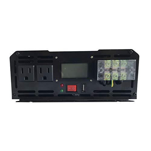 KRXNY 3000W 24V DC to 120V AC 60HZ Pure Sine Wave Solar Power Inverter Converter Off Grid with LCD Display