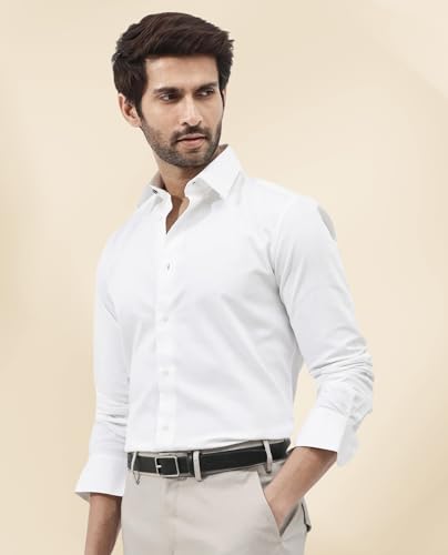 Image of IndoPrimo Men's Satin Shirt with Spread Collar Neck Line Solid Pattern Full Sleeves Regular Fit Western Style and Standard Length
