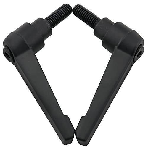 Mutai Clamping Lever M8 Thread Push Button Ratchet Lever Adjustable Locking Handle With Male Threaded Stud Black #TOP3
