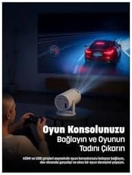 jeero Oyunlu Projeksiyon Cihazı 2 Kollu -20.000 Oyun -Türkçe Menü Android - Görsel 4