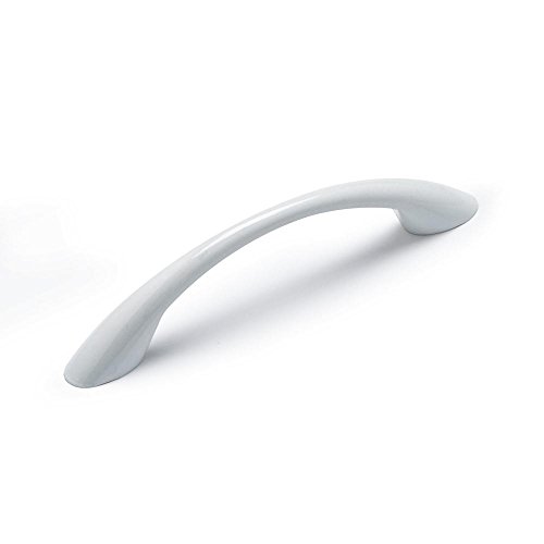 Comparison: Best Hardware For White Kitchen Cabinets 7 Richelieu Hardware BP6501730 Charleston Collection 3 3/4-inch (96 mm) Center-to-Center White Modern Arched Cabinet and Drawer Pull Handle for Kitchen, Bathroom, and Furniture