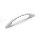 Richelieu Hardware BP6501730 Charleston Collection 3 3/4-inch (96 mm) Center-to-Center White Modern Arched Cabinet and Drawer Pull Handle for Kitchen, Bathroom, and Furniture