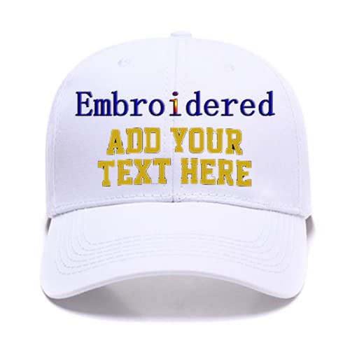 Custom Embroidered Cowboy Hat Personalized Adjustable Cowboy Cap Add Your Text White