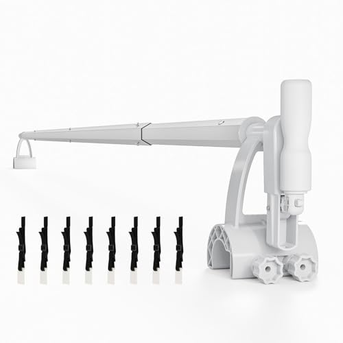 Bonnlo Aufrollsystem für Solar- und Poolplanen, Pool Aufroller bis 5,48m,Aufroller Poolplane aus witterungsbeständiges Material (ohne Rädern)