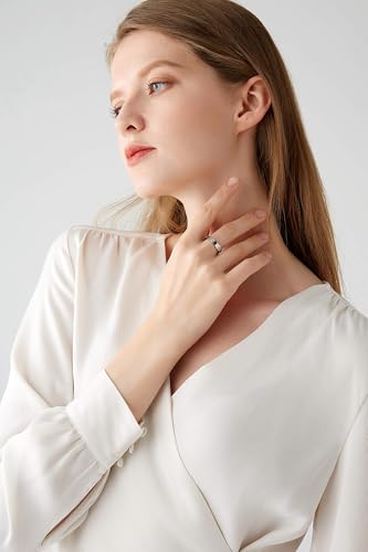 Love Friendship Ring - 18K Gold and Silver Rose Plated Stainless Steel Promise Ring with Cubic Zirconia, Ideal Wedding Band and Birthday Jewelry Gift for Women2