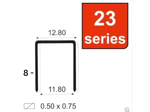Image of Kaymo 23 Series 8 mm Heavy Duty Staples - 10 Pack (10,000 Pins) | Flat-Wire Steel Fasteners for Labelling, Plywood, Two-Wheeler Seat Repair & Woodwork | Compatible with Kaymo Hand Tacker Staplers