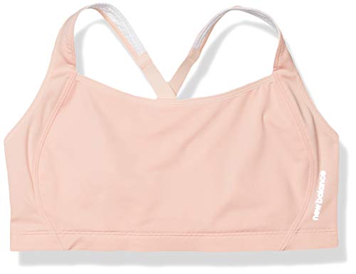 New Balance Women's Breakthrough High Impact Bra, Peach Soda, 40C