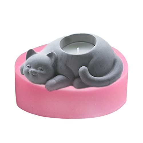 Silikonformen, Katze Kaktus Sukkulenten Pflanztopf Formen, Cupcake Silikon Backformen, Seife Gelee-Formen, Schokolade handgefertigte Kuchen, Brownies, Puddings Cover