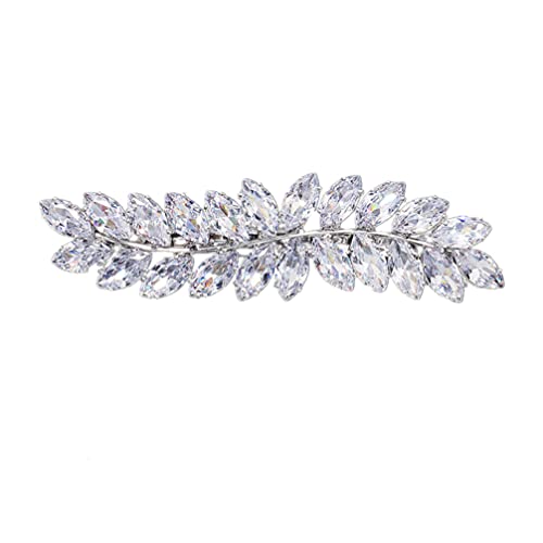 Accessoires pour cheveux de mariage en strass et pinces crocodiles argentées