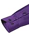 Lusead Mens Purple Dress Shirt Silk Party Stretch Wrinkle Free Formal Prom Long Sleeve Slim Fit Button Down Shirt Men