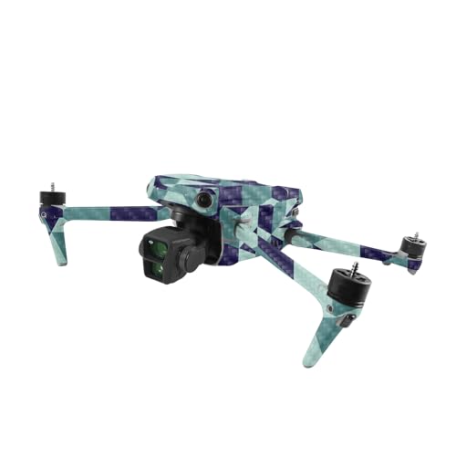 Image of MightySkins Carbon Fiber Skin Compatible with DJI Air 3 - Geo Tile | Protective, Durable Textured Carbon Fiber Finish | Easy to Apply, Remove, and Change Styles
