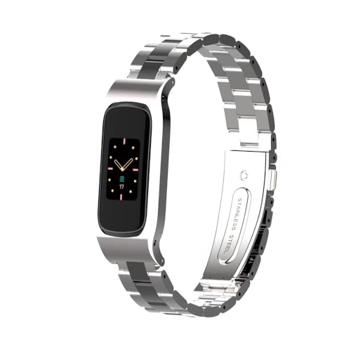 Image of Compatible with Fitbit Luxe Bands,Stainless Steel Metal Replacement Strap Wrist Band Compatible for Luxe Fitness Tracker