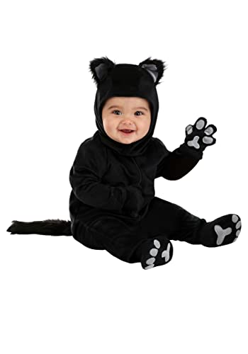 Disfraz completo de gato negro para bebés 9-12 meses miniatura 1