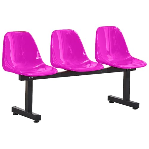 Silla de recepción de 3 plazas para baloncesto escolar y vestuarios con soporte de hierro