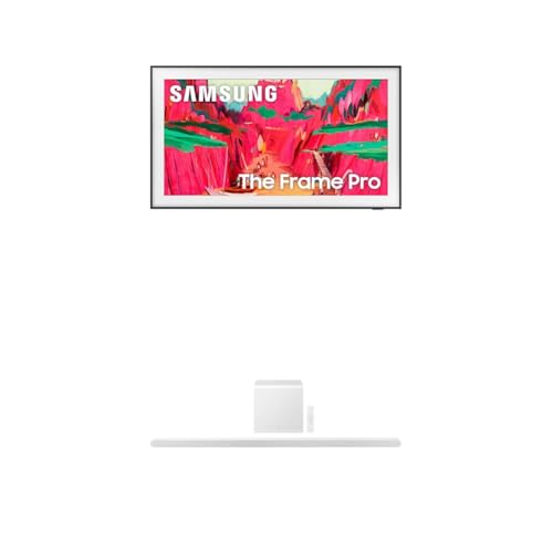 Image of Samsung 85-Inch Class The Frame Pro LS03FW 4K Neo QLED Mini LED Smart TV (2025 Model) + SAMSUNG S801D 3.1.2ch Soundbar w /Wireless Dolby Atmos Audio, Ultra Slim Design, Q-Symphony, HW-S801D /ZA