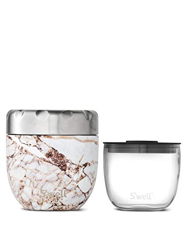 S'well Stainless Steel Food Bowls - 16 Fl Oz - Calacatta Gold