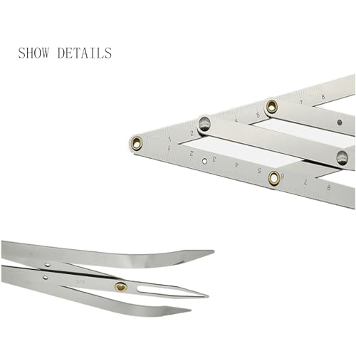 Eterspr Augenbrauenlineal Silber Schnitt, Augenbrauenlineal Schnitt, Edelstahl Augenbraue Messlineal, Flexibles und Abnehmbares Zubehörwerkzeug zum Trimmen der Augenbrauen(Silber)