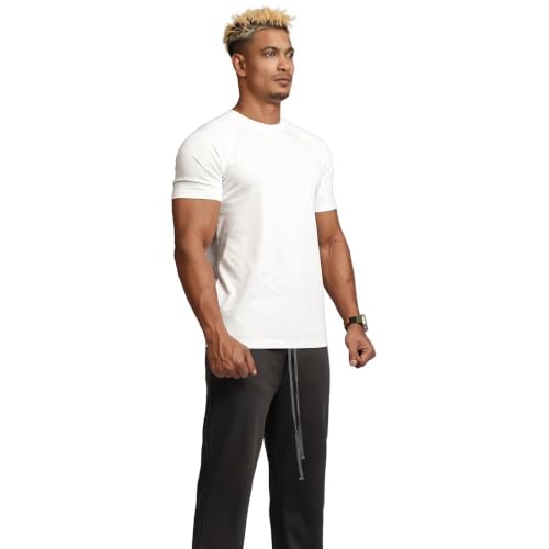 Image of Casual Short Sleeve Crew Neck Classic Wicking Breathable Fitness Muscle Athletic T Shirts Mens