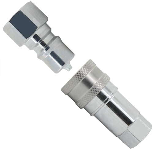 WAAZVXS Coupler 1Set M14X1.5 M16X1.5 M18X1.5 M22X1.5 Hydraulic Quick Coupler Close Type Quick Coupling (Color : M18X1.5)