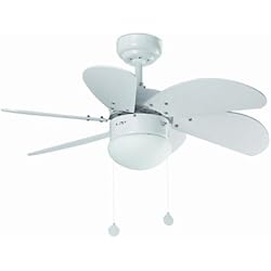 Lamparas Ventilador Faro FARO BARCELONA 33180 - PALAO Ventilador de techo con luz 6 palas de madera MDF, Diámetro 760mm, Accionado por cadena