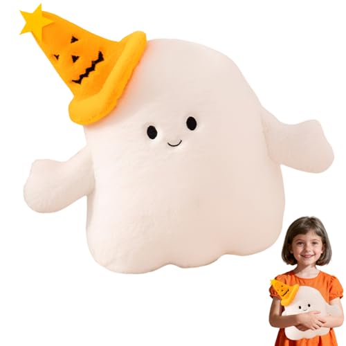 magimagi Ghost Plush Pillow Ghost Throw Pillows with Pumpkin Hat 30CM Cushion for Sofa Couch Bedroom Stocking Fillers Xmas Homeware Gifts