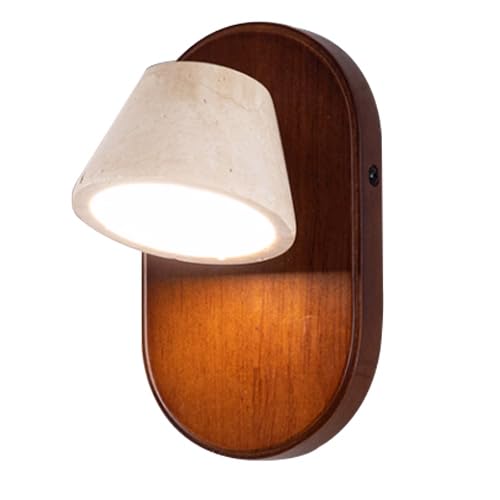 Aplique de pared de travertino amarillo HAIDU para iluminar tu sala de estar con estilo nórdico