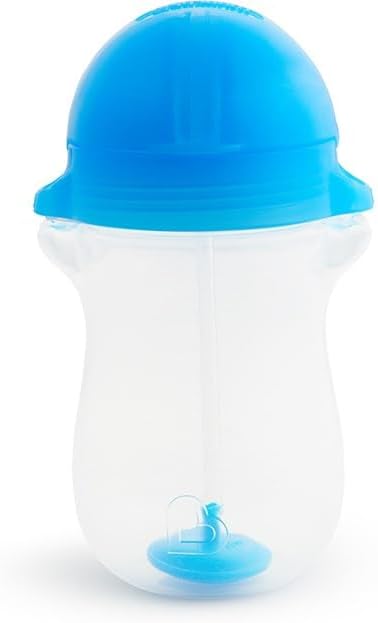 Munchkin Click Lock Tip and Sip Weighted Straw Cup, 10oz/295ml, 1 Pack, Blue