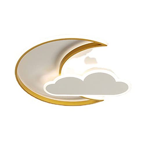 Plafonnier encastré luxueux doré lune 32W pour une chambre à coucher moderne