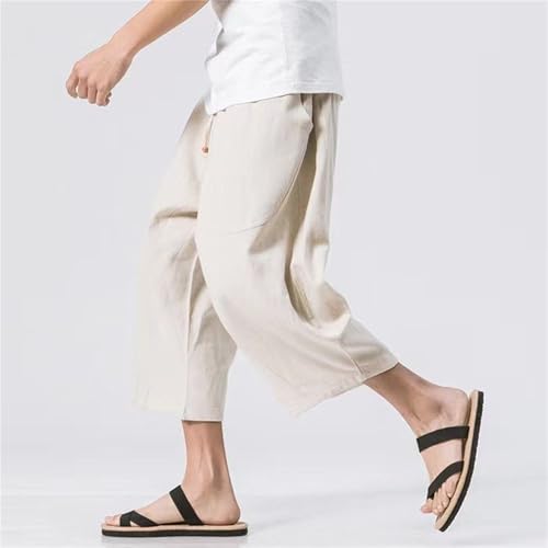 Pantalones Capri Casual para Hombre 3/4 con Cintura Ajustable miniatura 6
