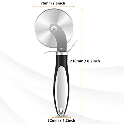 Pizza Cutter Wheel - Premium Kitchen Pizza Cutter - Super Sharp And Easy To Clean Pizza Slicer, Pizza Wheel, Cortador De Pizza, Black #TOP4
