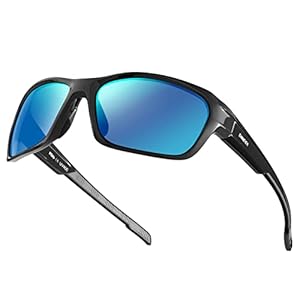 BONDDI Sunglasses Mens Polarised Sports Sunglasses for Men Women UV400 Protection Sun Glasses Driving Fishing Cycling Skiing Wrap Around Lightweight TR90 Frame, Accessories With Hard Case